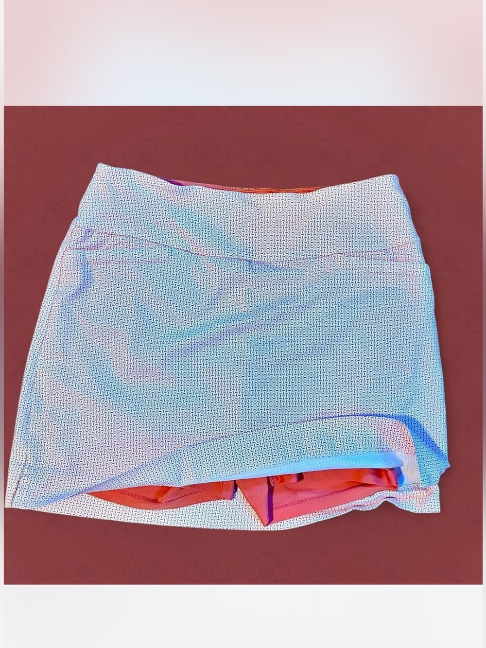 S.C.&CO. Coral Pink Golf Skort Skirt Built-In Shorts L